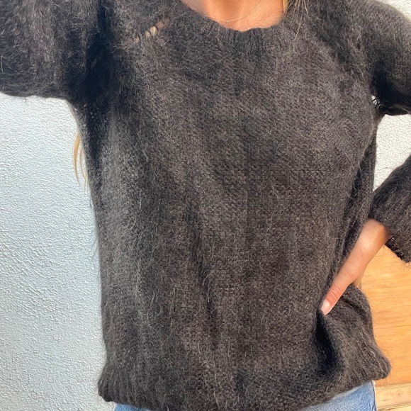 Isabel Marant mohair sweater made in Italy dark brown superkid pullover small xs - Picture 2 of 10